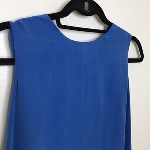 Cynthia Rowley 100% Silk Blue Sheath Dress
